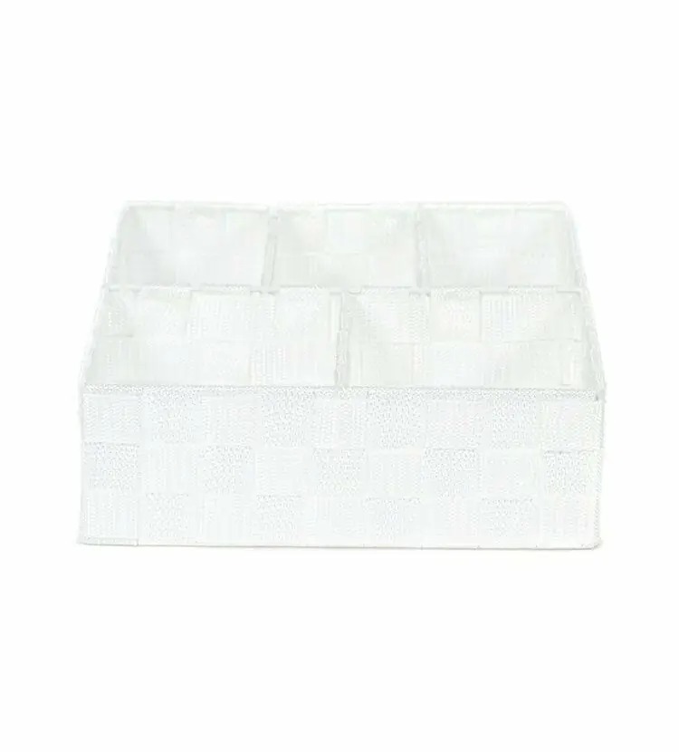 Compactor organizér na bielizeň a doplnky TEX – 5-dielny, 32 × 25 × 8 cm, biely