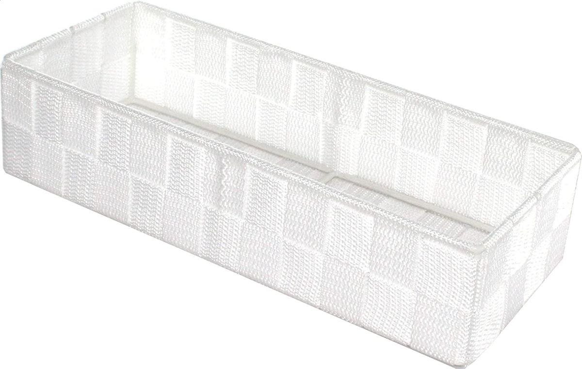 Compactor Úložný organizér do zásuvky TEX – košík L, 30 × 12 × 7 cm, biely