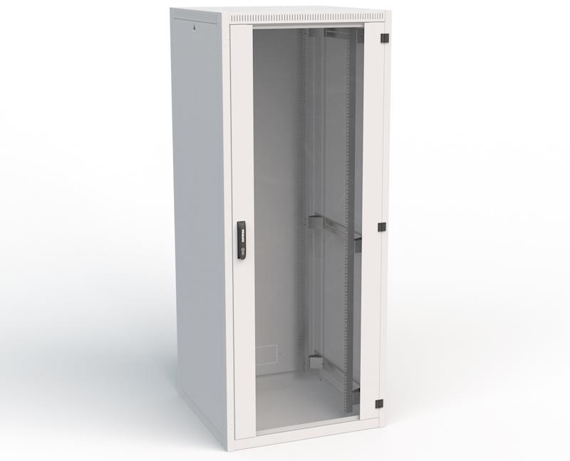 Conteg RI7-21-60 / 60 – 19" dátový rozvádzač, 21U, 600 × 600 mm, sivý