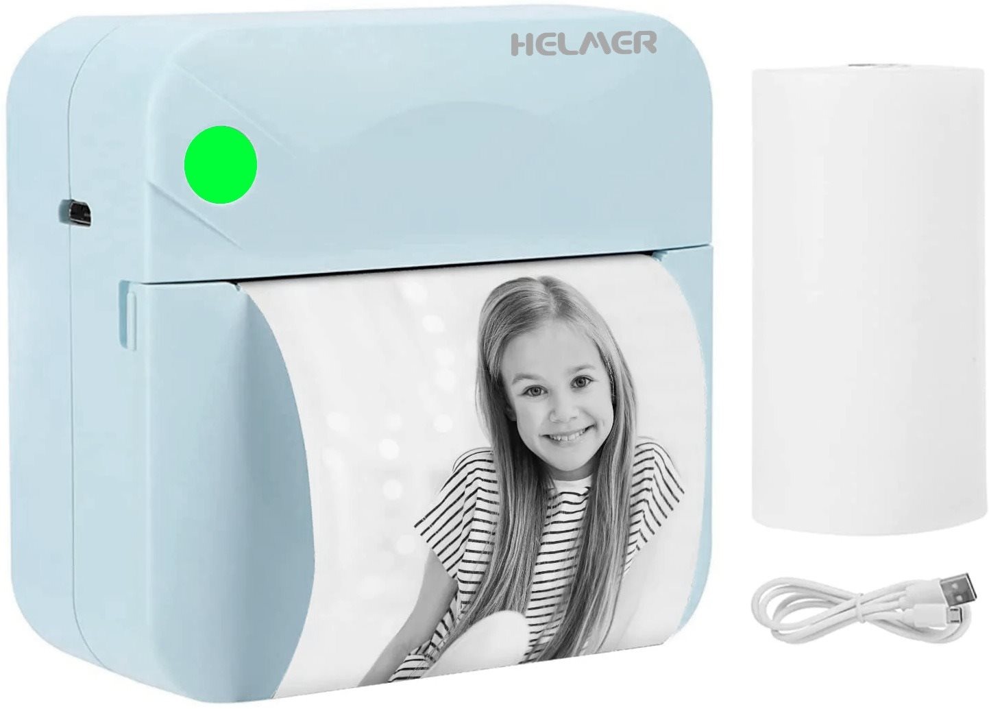 HELMER Prenosná termo mini tlačiareň TP 01 rozlíšenie tlače 200 dpi Bluetooth