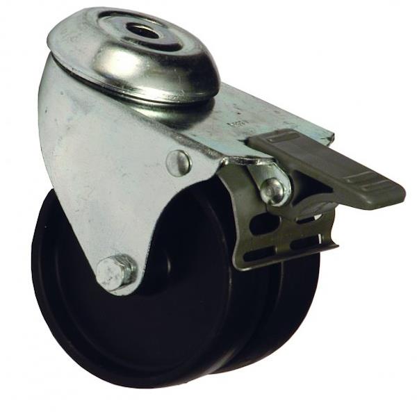 Conteg DP-KO-H2 Brzdené záťažové koliesko pre stojanové rozvádzače, 1 ks