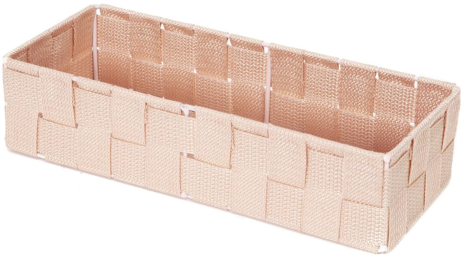 Compactor Úložný organizér do zásuvky Compactor TEX – košík L, 30 × 12 × 7 cm, ružový