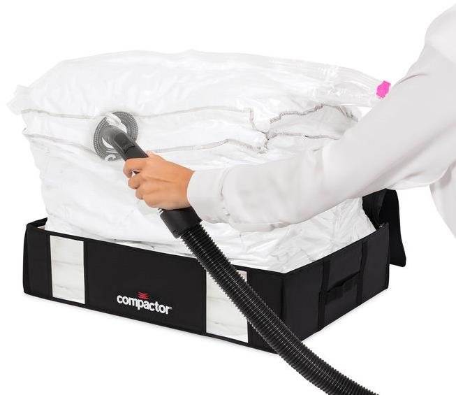 Compactor 3D Black Edition L 145 L vakuový úložný box s puzdrom – 50 × 65 × 15,5 cm