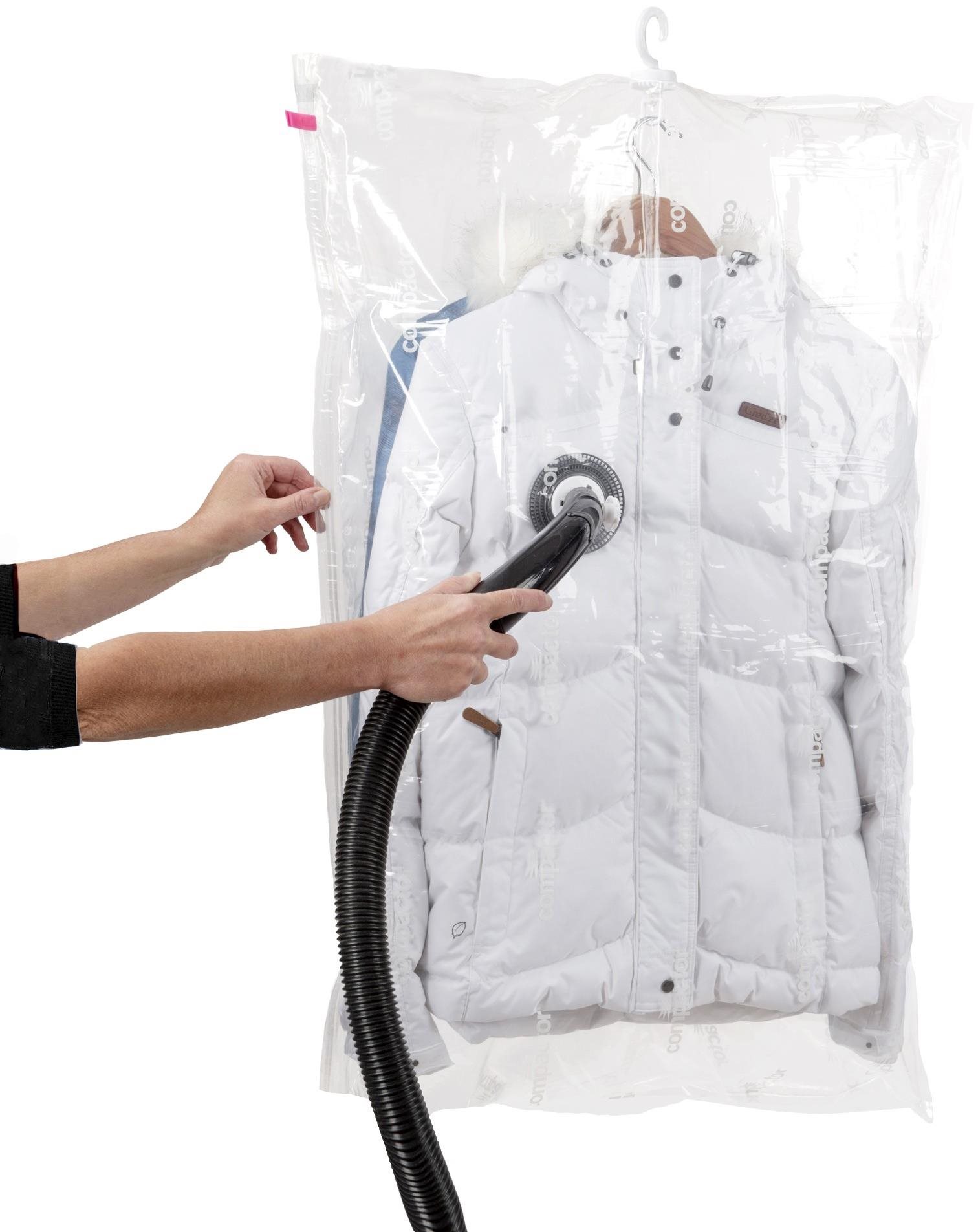 Compactor Vakuový závesný vak na bundy a obleky Espace, krátky – 70 × 105 cm
