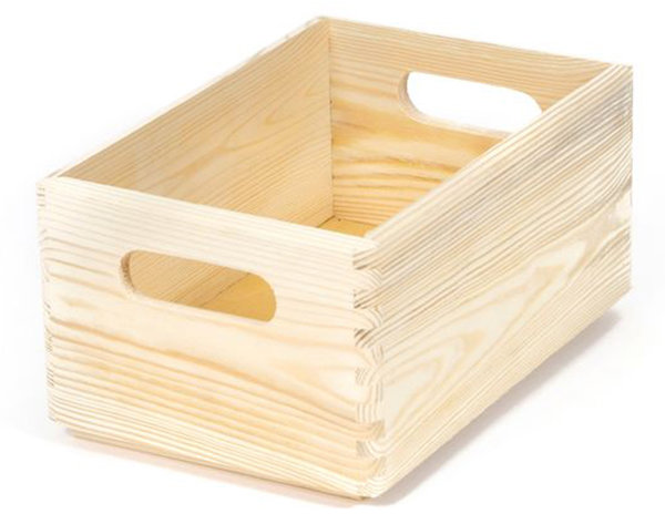 Compactor Drevený úložný box SKYR, prírodná borovica, XS