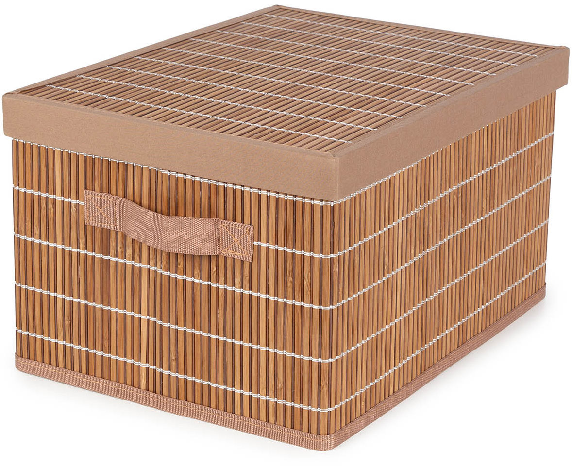 Compactor Nago Skladací úložný box s vekom, bambus, L