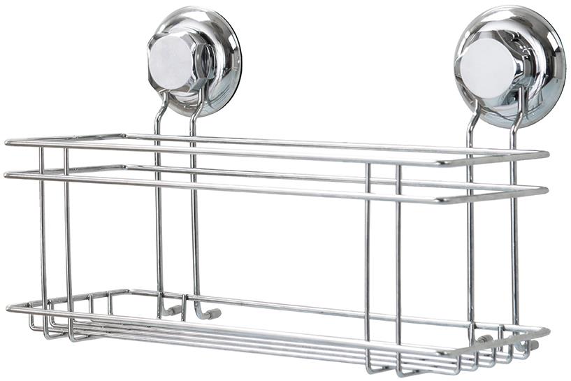 COMPACTOR Bestlock Polička do kúpeľne, s prísavkami, bez vŕtania, nosnosť až 12 kg