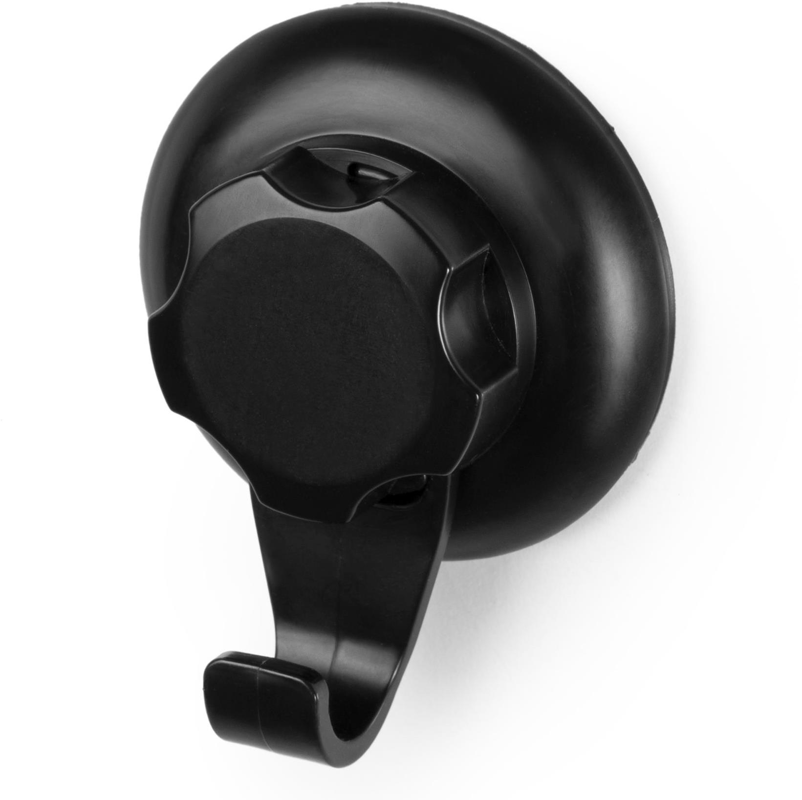 COMPACTOR Bestlock Black Háčik do kúpeľne s prísavkami, bez vŕtania, nosnosť až 6 kg