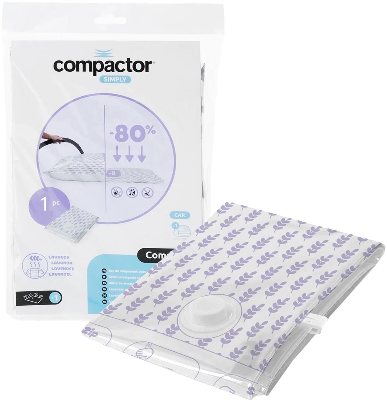 Compactor Compress vákuové úložné vrece L 100 litrov, 70 × 100 cm, levanduľa