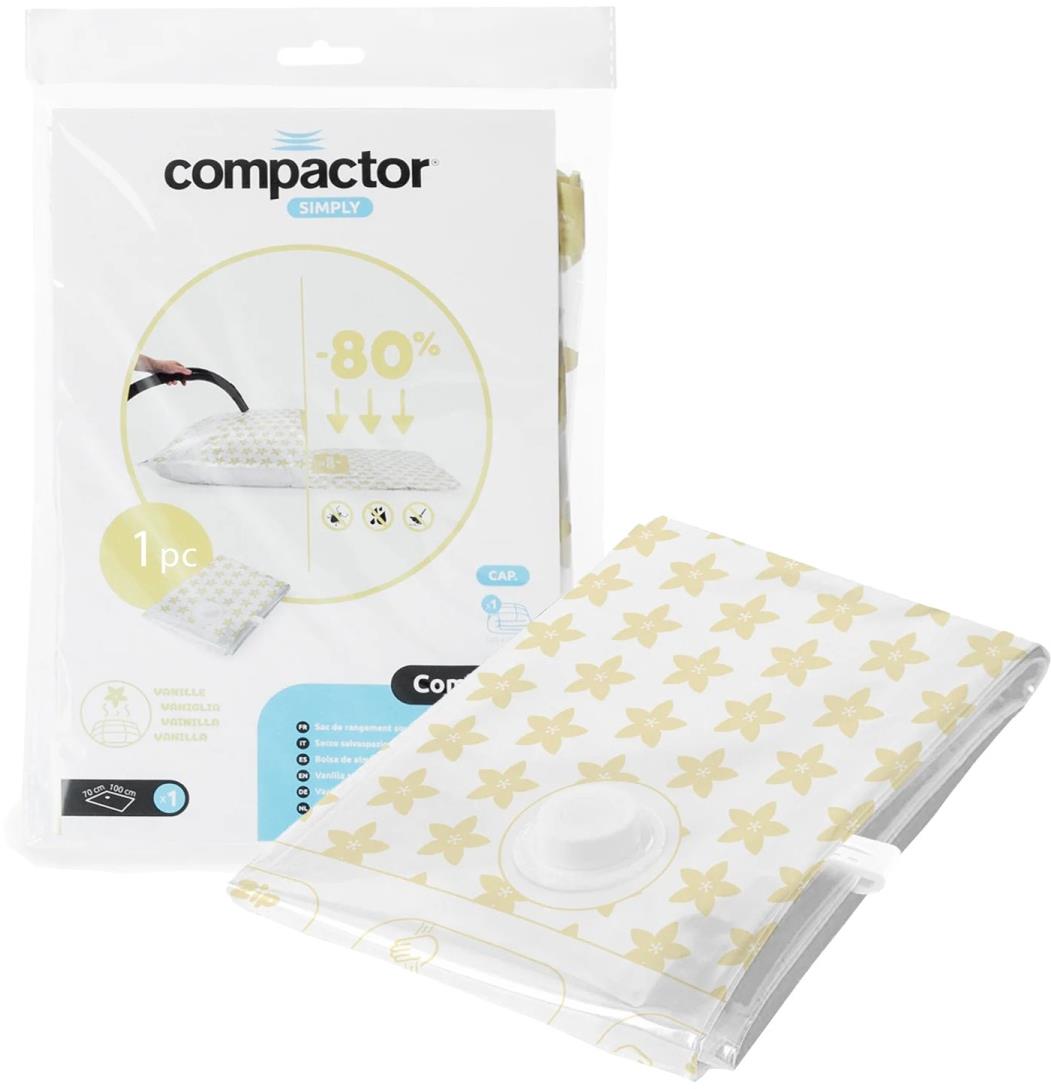 Compactor Compress vákuové úložné vrece L 100 litrov, 70 × 100 cm, vanilka