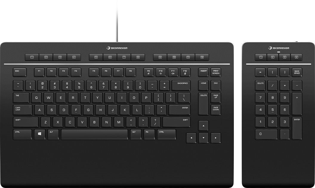 3Dconnexion Keyboard Pro with Numpad – US INTL