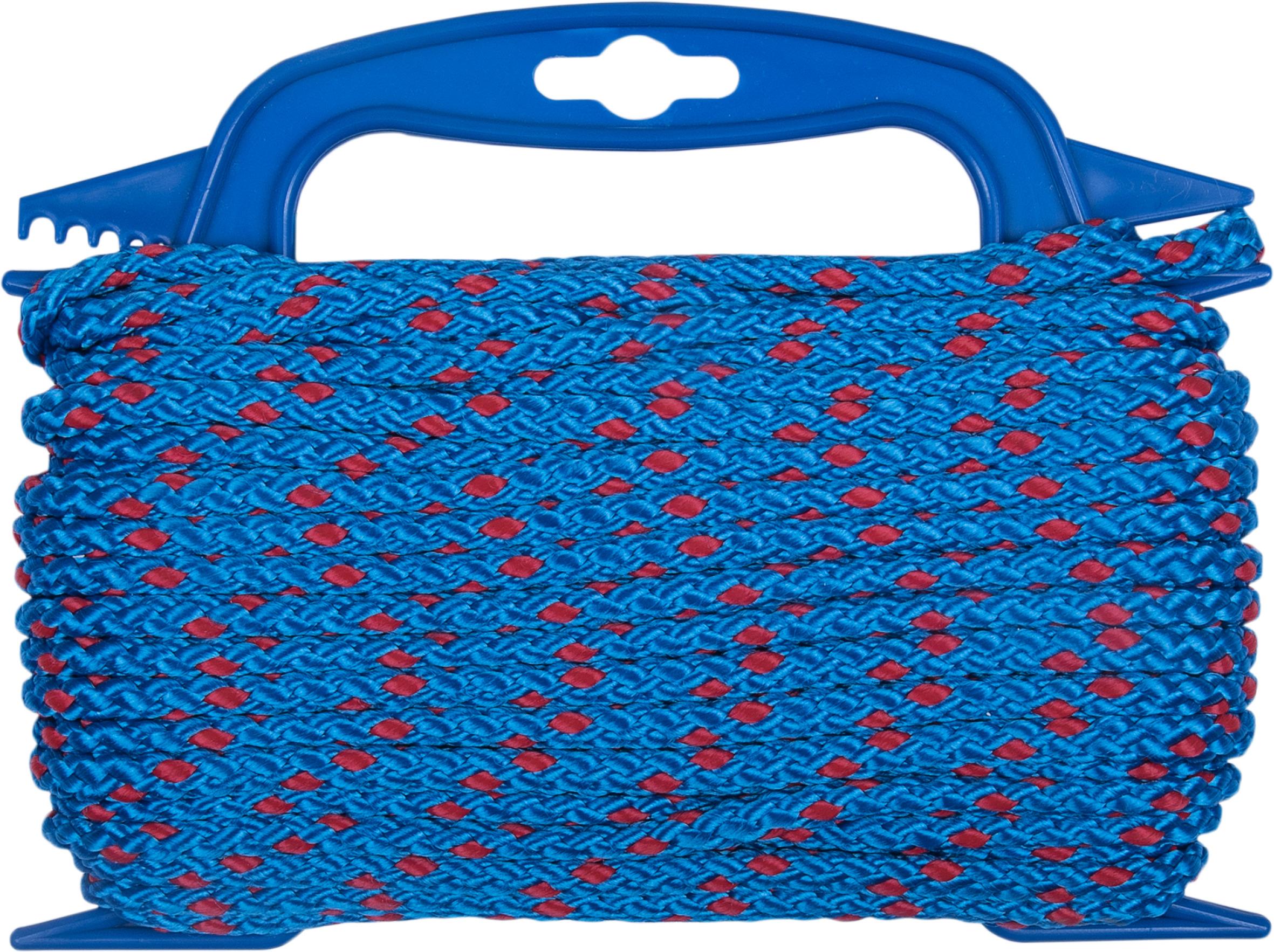 CONNEX PP Lano pletené 8-pramenné, 6 mm × 20 m, modré/červené, navíjač DY2701701