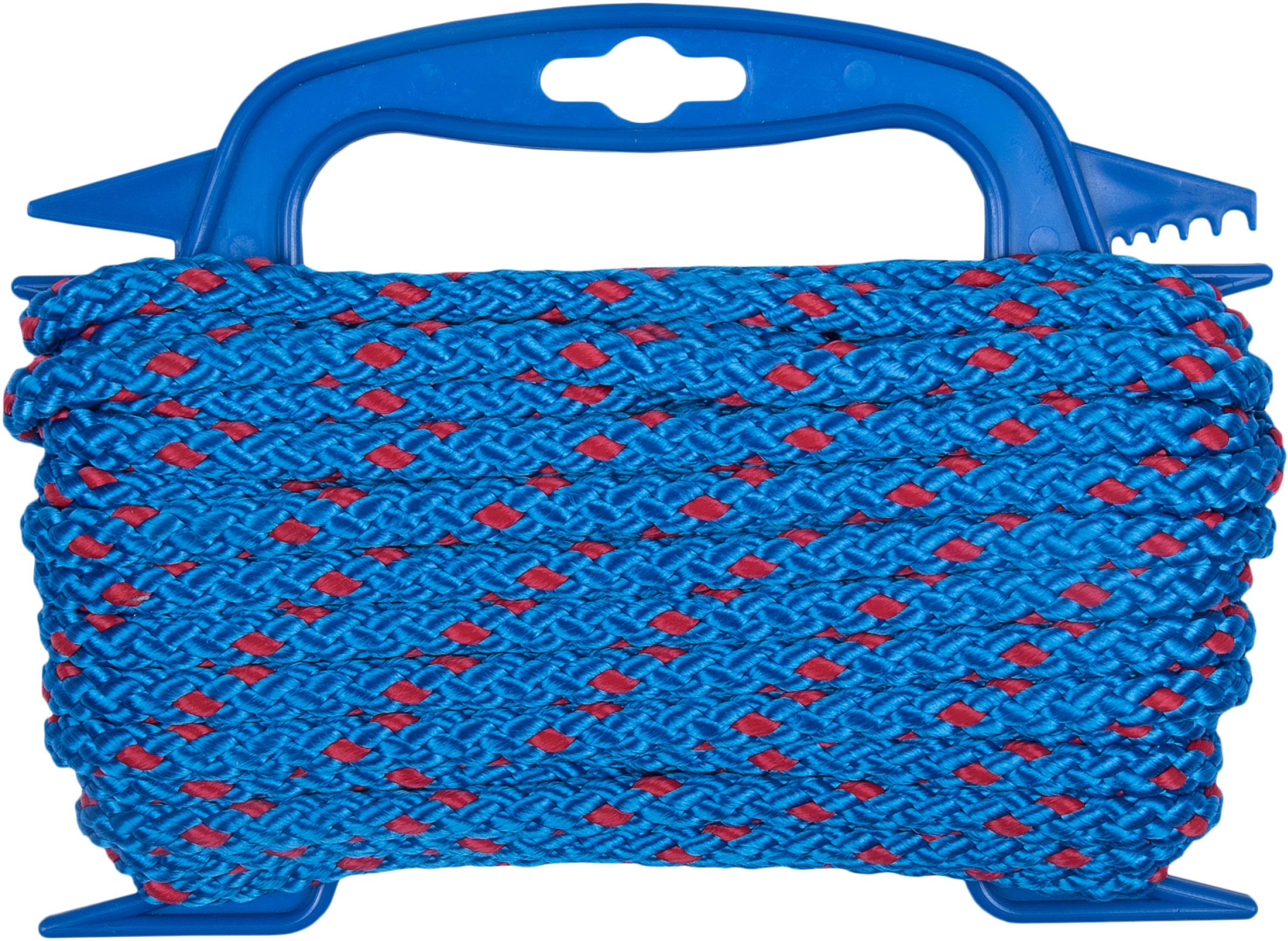CONNEX PP Lano pletené 8-pramenné, 8 mm × 15 m, modré/červené, navíjač DY2701711