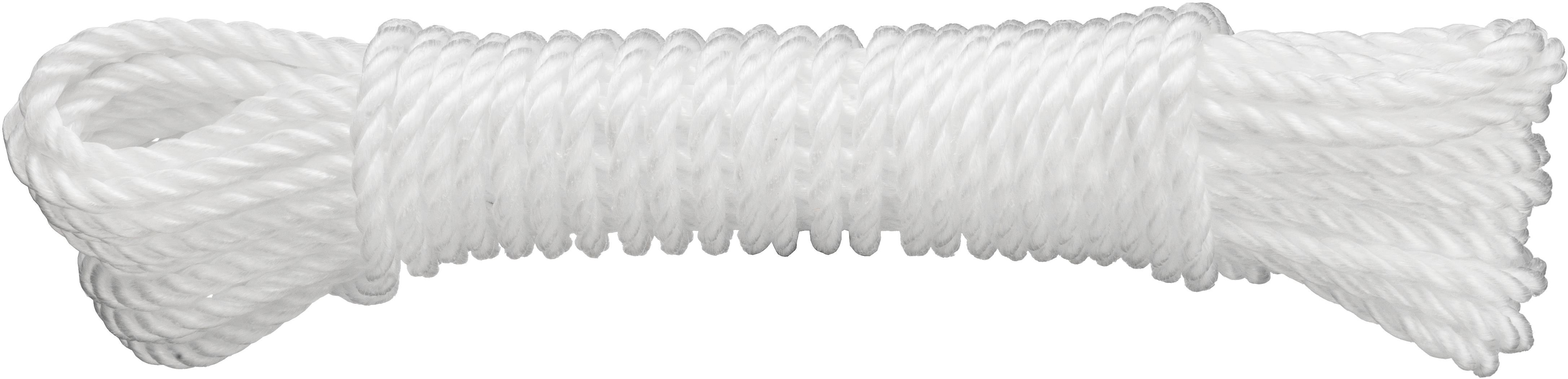 CONNEX PP Lano stáčané 3-pramenné, 5 mm × 20 m, biele DY2702812