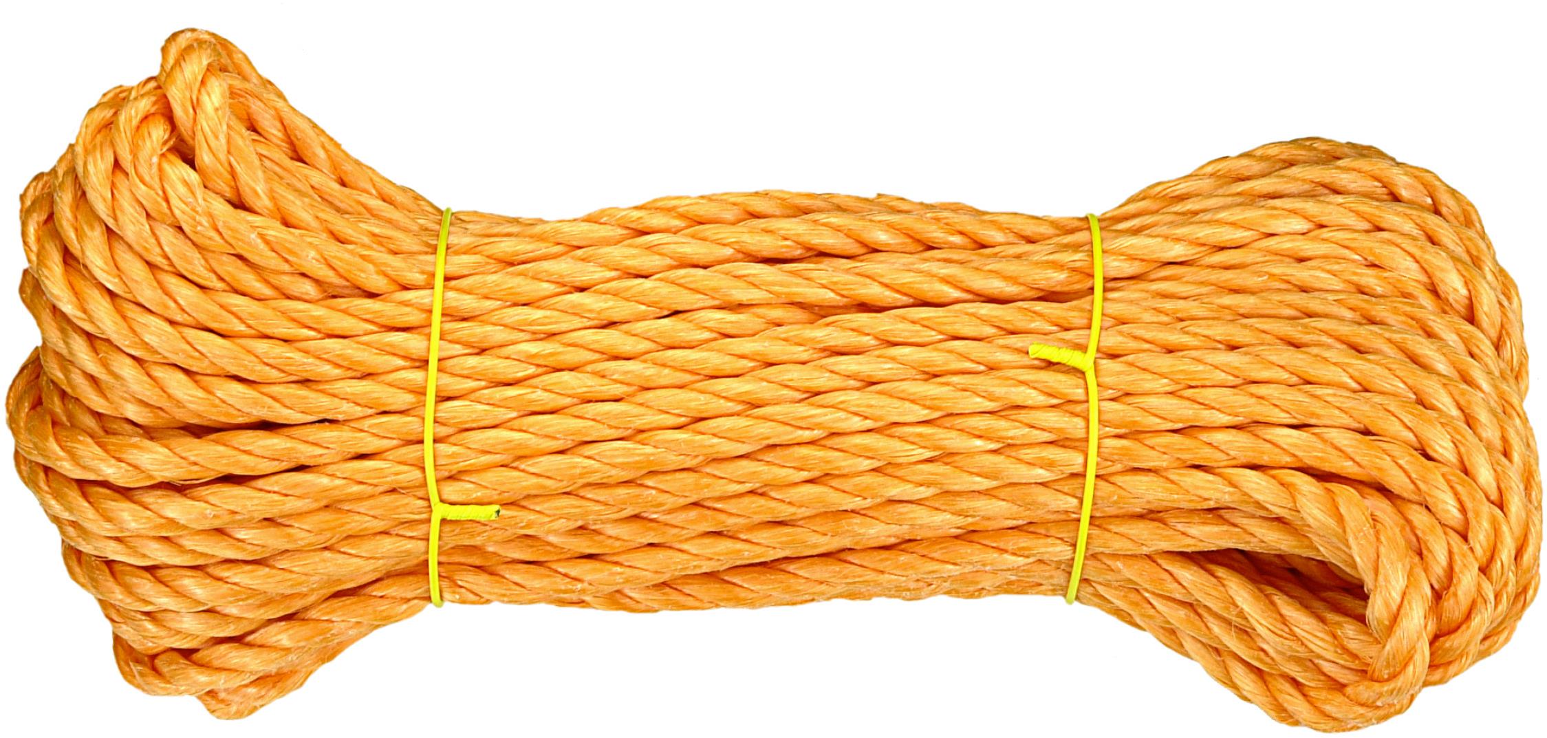 CONNEX PP Lano stáčané viacúčelové 3-pramenné, 8 mm × 30 m, oranžové DY2701311