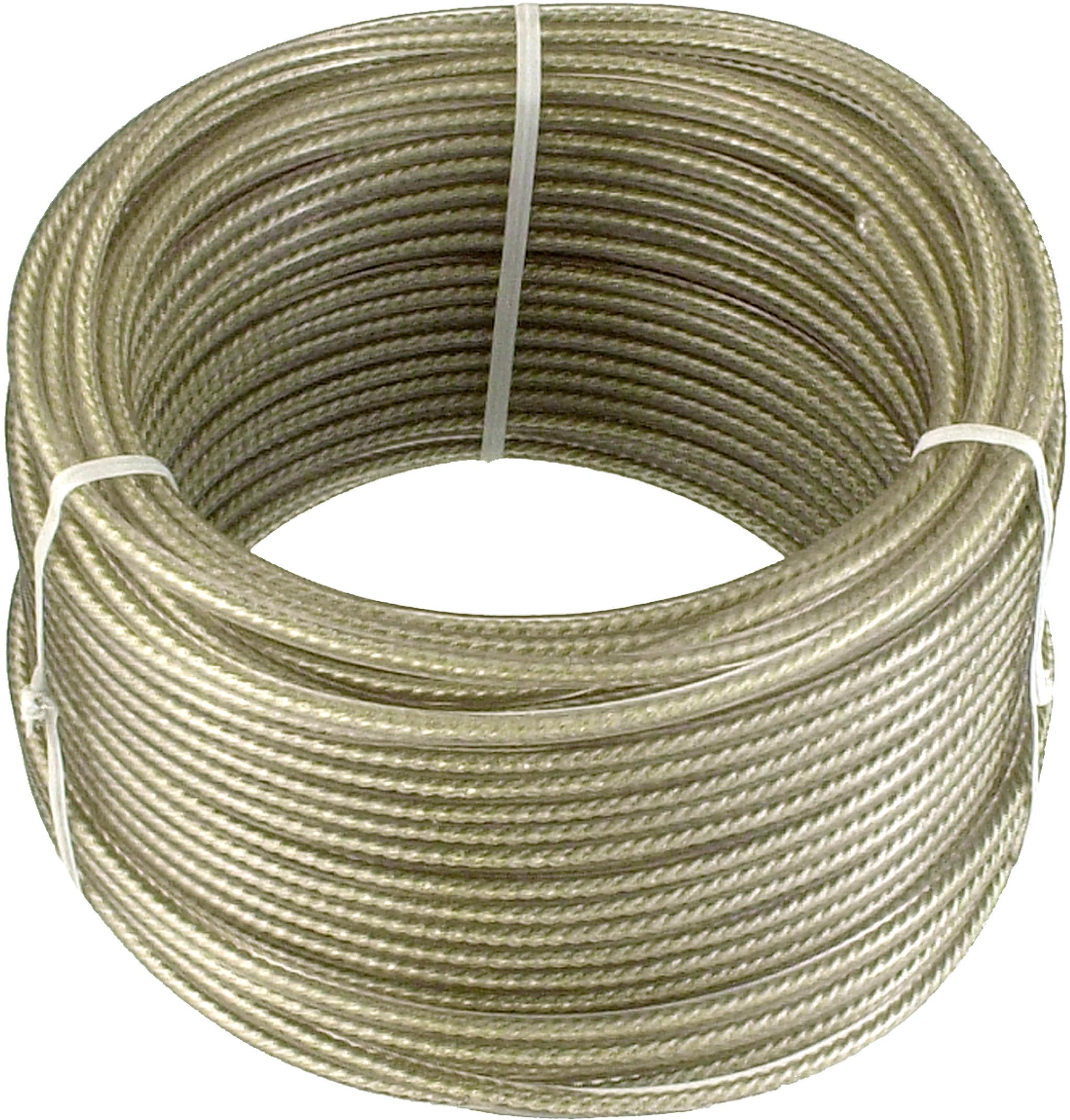 CONNEX Oceľové viacúčelové lanko, 3 mm × 20 m, oplastované