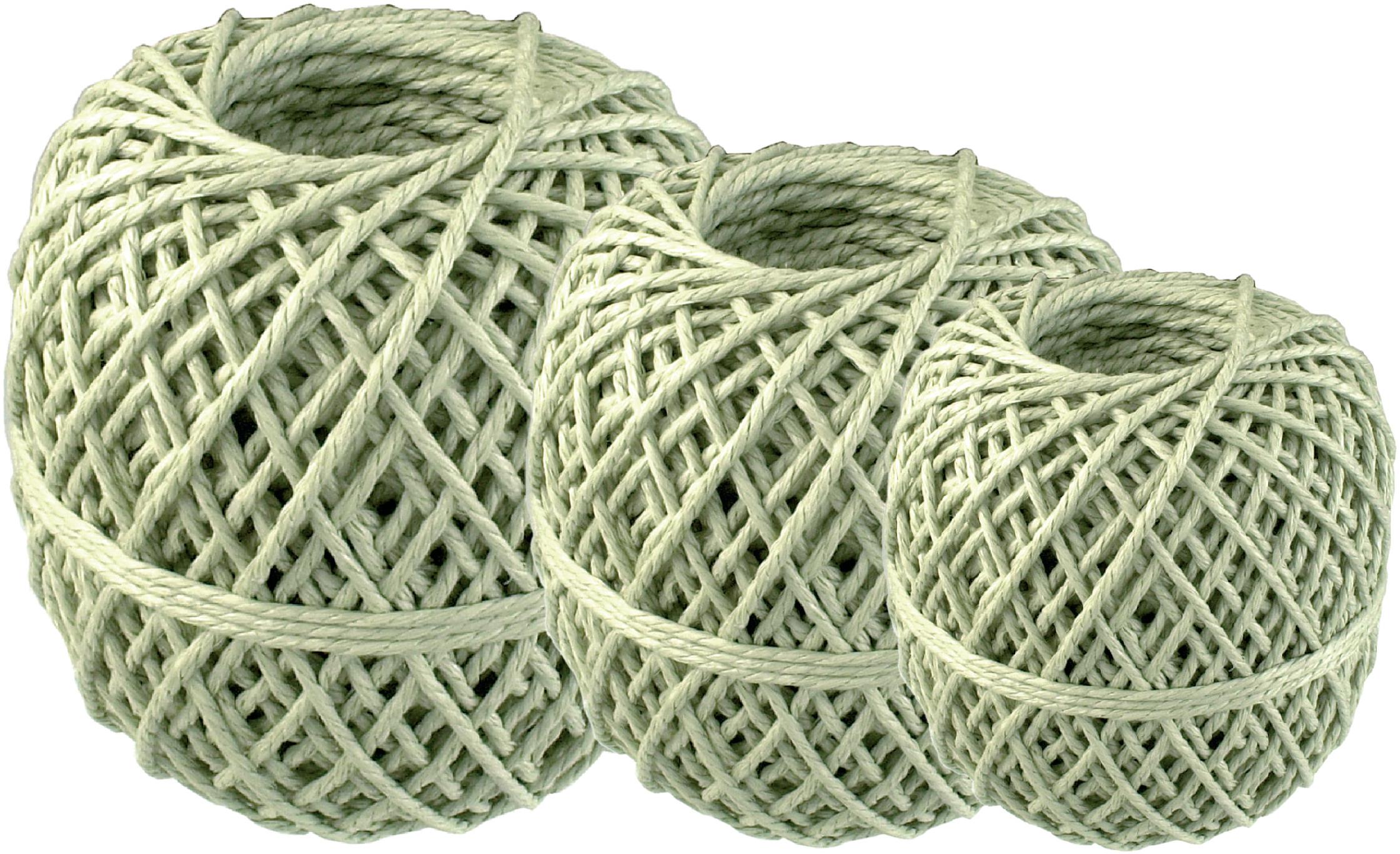 Werkzeyt PP baliace motúzy 3 ks, 2,5 mm × 10 m, 1,7 mm × 20 m, 1,3 mm × 40 m, prírodná farba