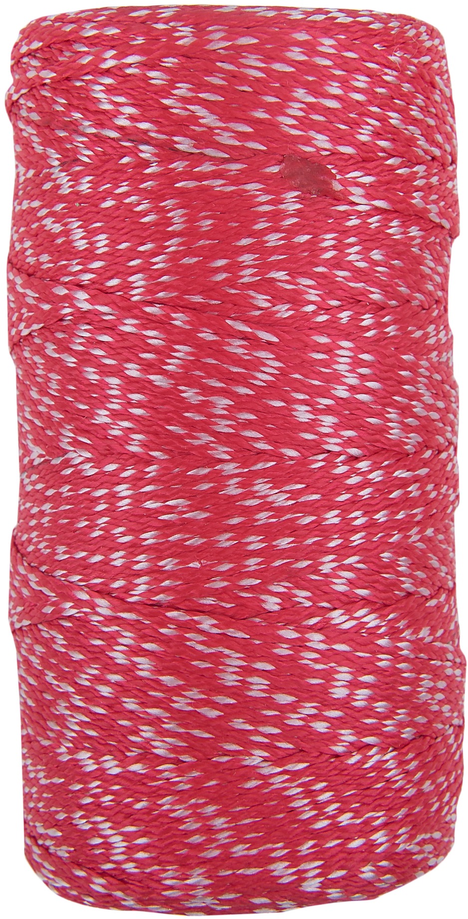 CON: P PP pletená šnúra 8-pramenná, 1 mm × 100 m, červená/biela