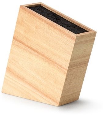 Continenta blok na nože s flexi vložkou šikmý, gumovník, 22 × 9 × 22 cm