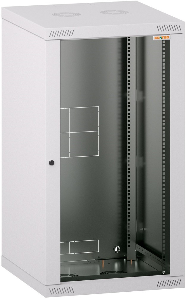 Conteg RQN-21-60/60 – 19" nástenný rozvádzač 21U, 572 × 600 mm, sivý