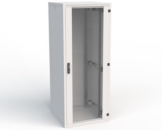 Conteg RI7-27-60/60 – 19" dátový rozvádzač, 27U, 600 × 600 mm, sivý