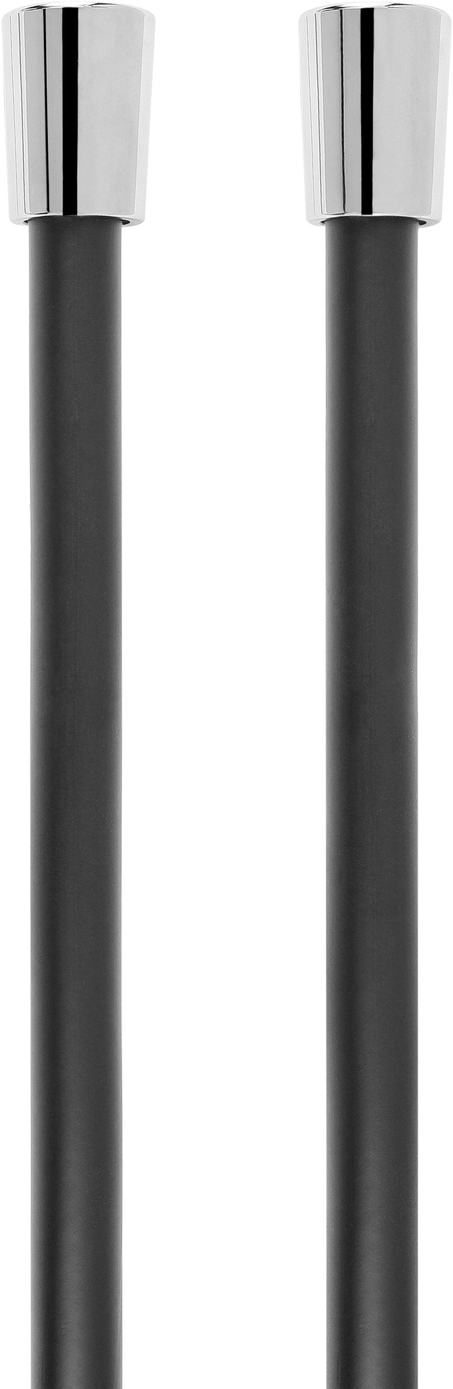 CORNAT Sprchová hadica plastová, 1,75 m, čierna, chróm