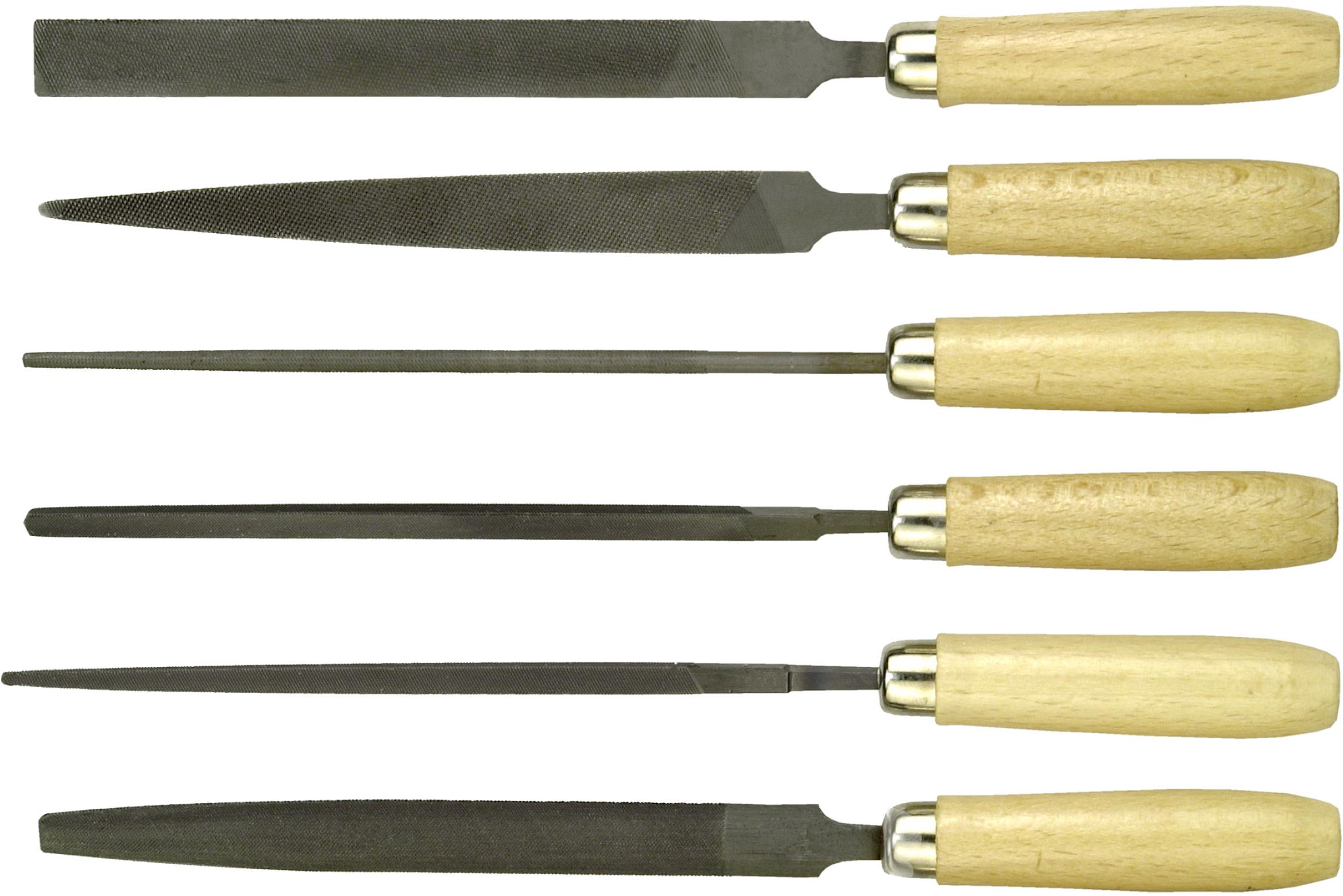 CONNEX Súprava pilníkov 6-dielna, drevo