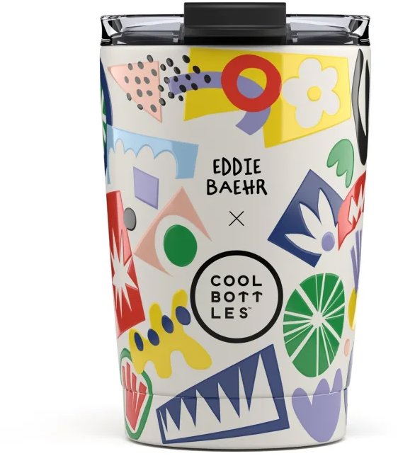 Cool Bottles Nerezový termohrnček Eddie Baehr – Electric Garden 330 ml