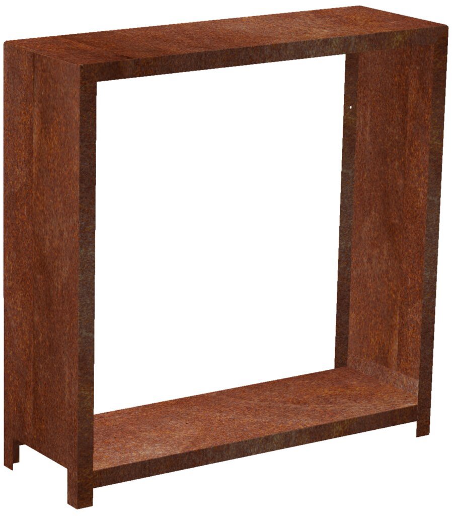 Corgarden Stora Záhradná dreváreň 120 × 120 × 40 cm, corten