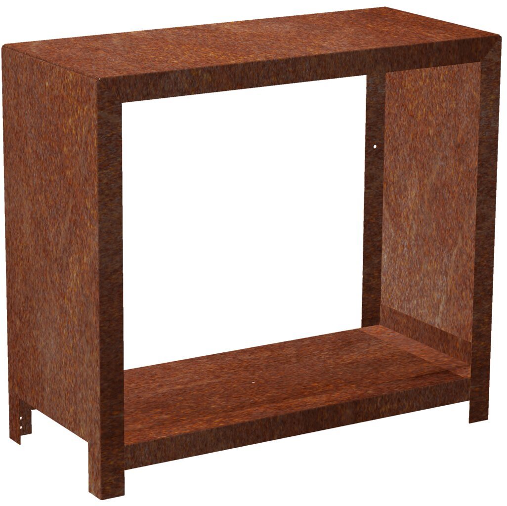 Corgarden Stora Záhradná dreváreň 80 × 80 × 40 cm, corten