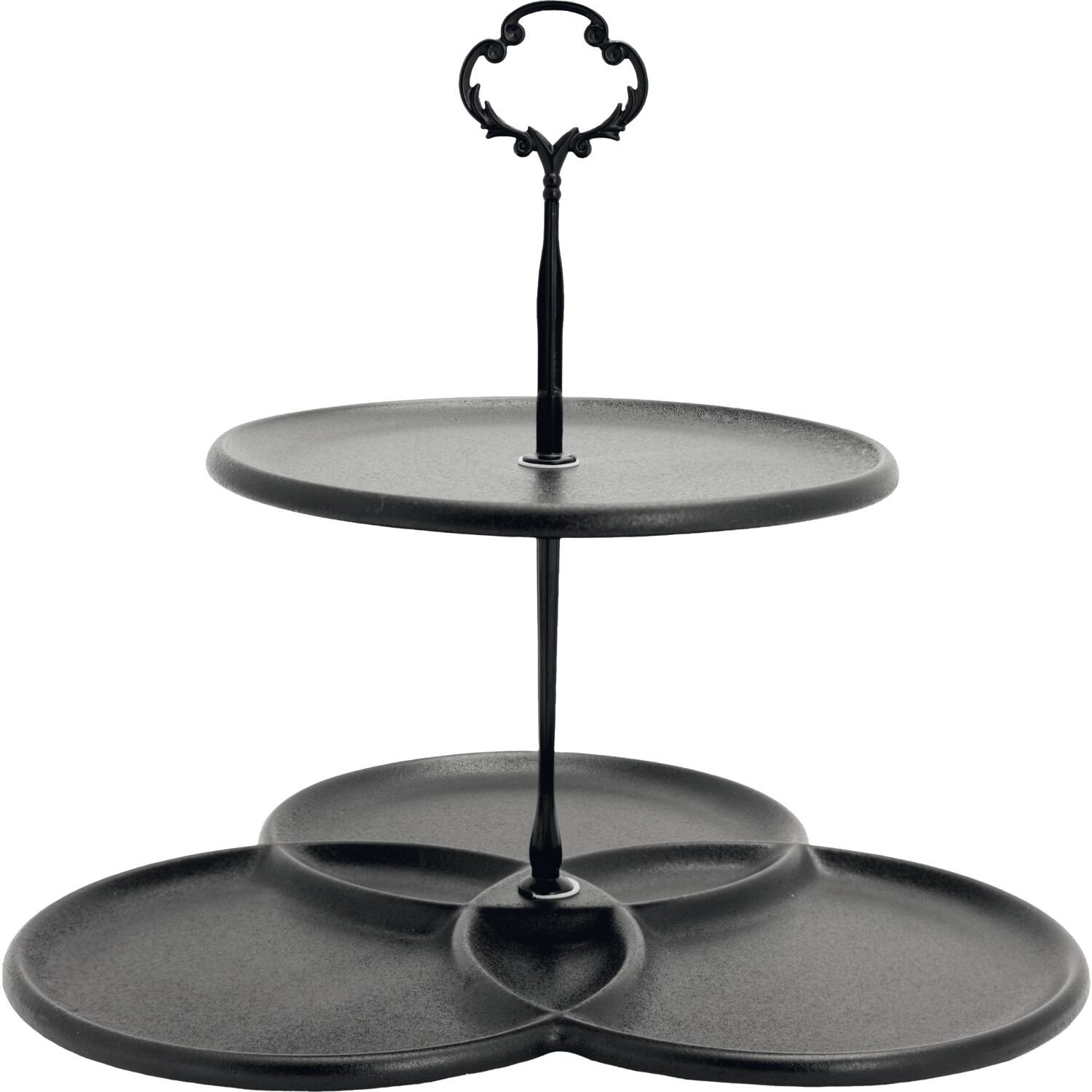 Cosy & Trendy Dvojposchodový kovový etažér Ellips, výška 260 mm, dĺžka 280 mm, šírka 270 mm