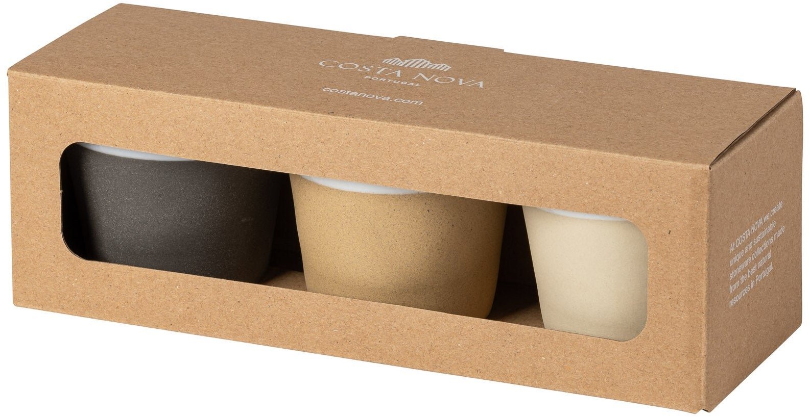 Costa Nova Dárkový box 3 espresso šálků Grespresso Nature, 70 ml