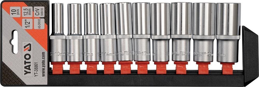 Súprava nadstavcov 1/2" šesťhranné 10ks 10 – 24 mm