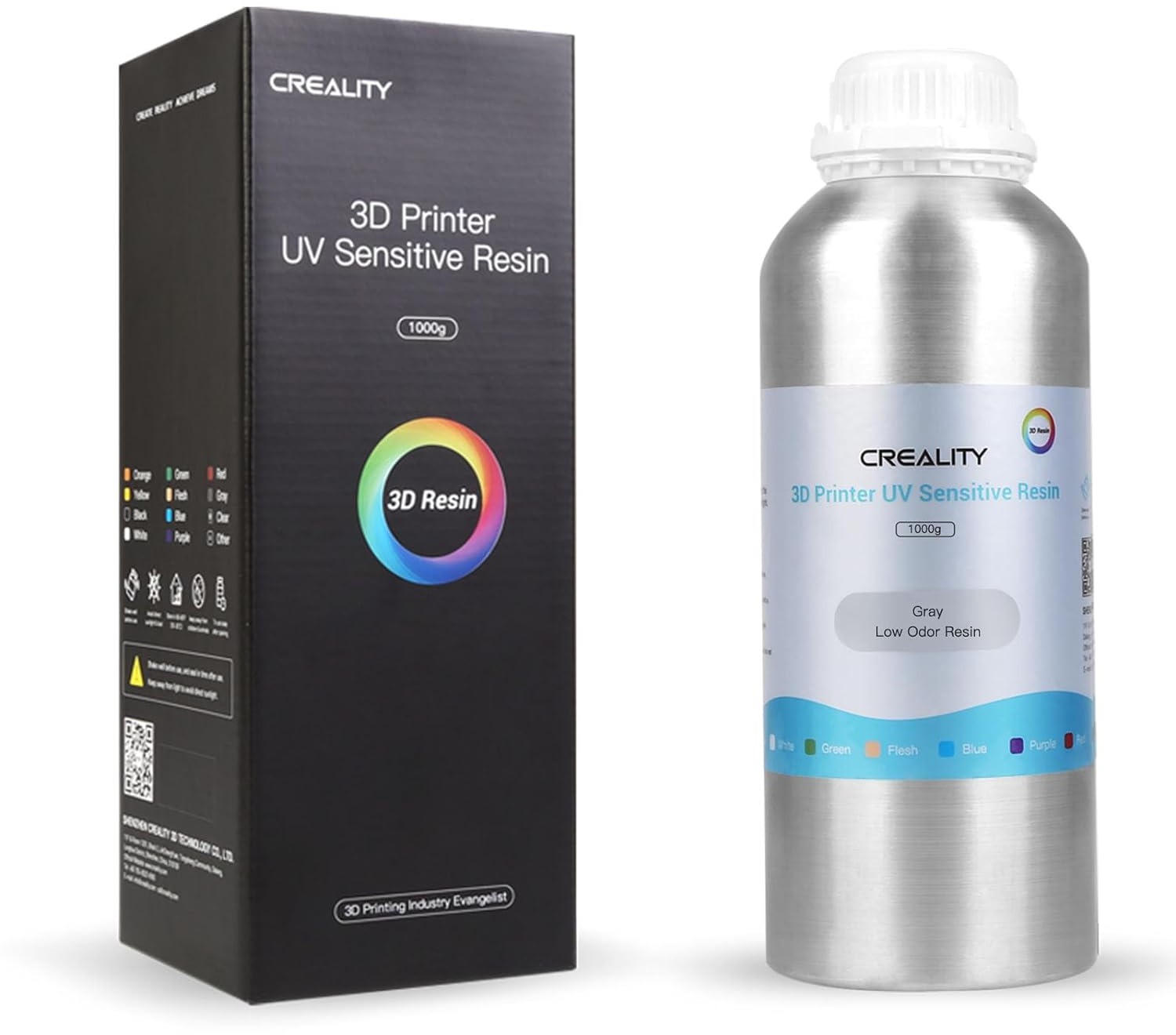 Creality Low Odor Resin 500g, Grey, Aluminum Can