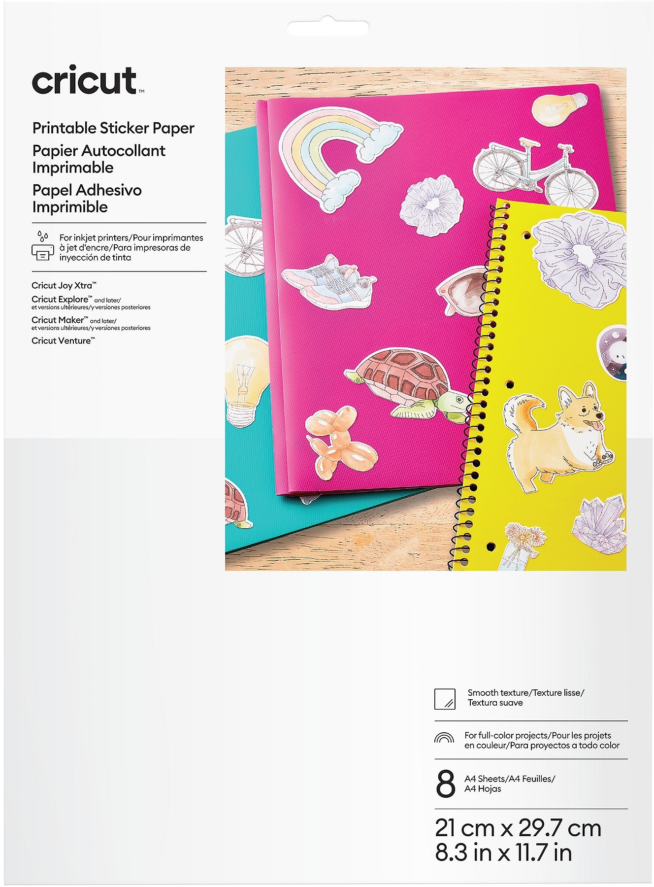 Cricut Printable Sticker Paper A4 – 8 sheets (White)