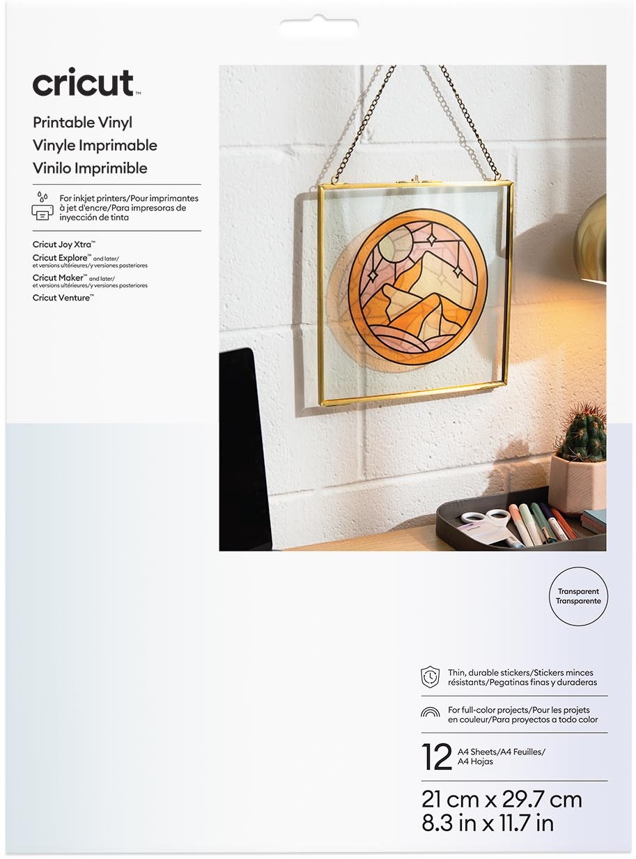 Cricut Printable Vinyl A4 – 12 sheets (Transparent)