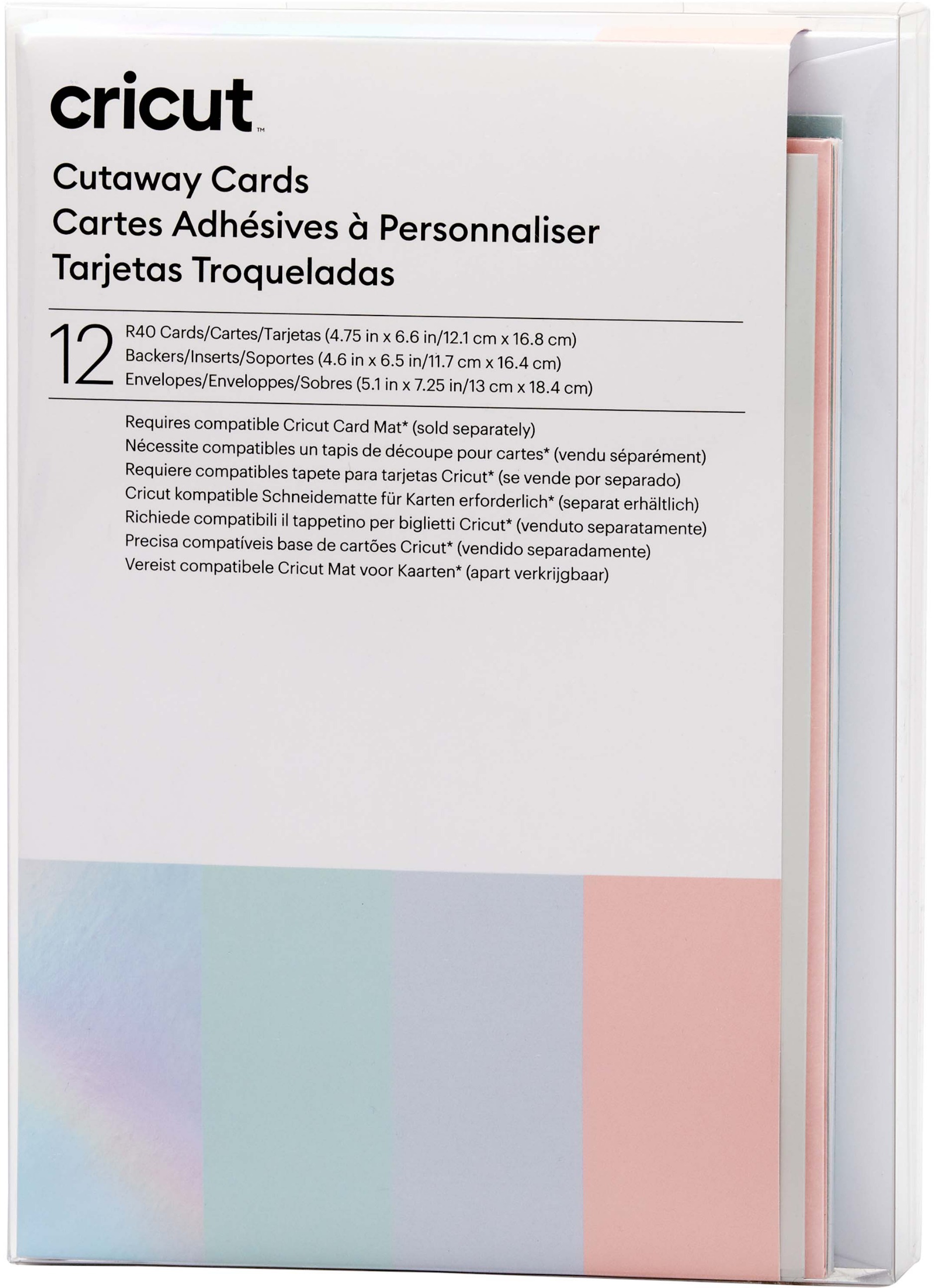 Cricut Cut-Away Cards Pastel R40 (12,1 cm × 16,8 cm) 12-pack