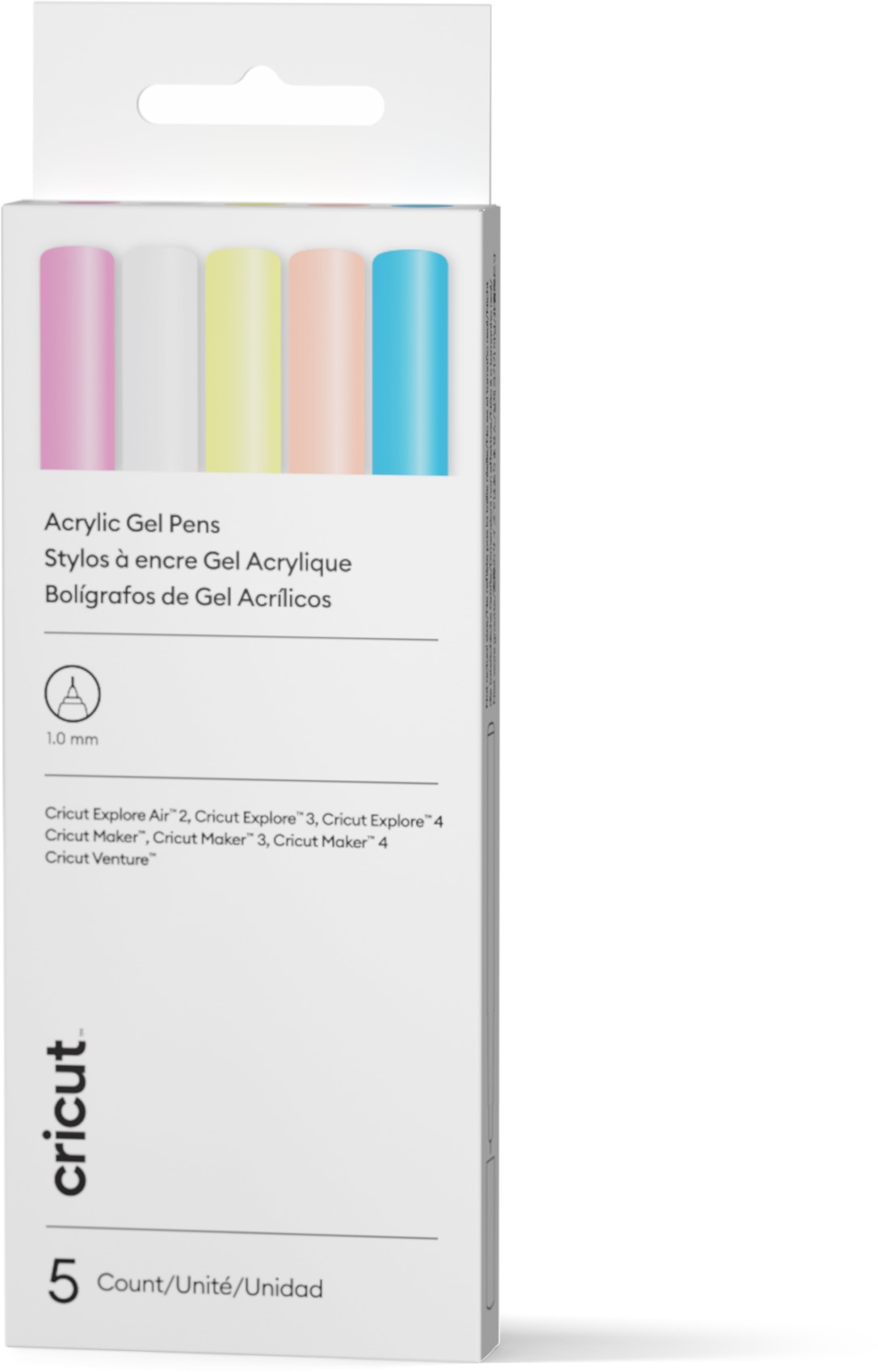 Cricut Acrylic gel pens 1,0 mm (pink, white, orange, blue, black)