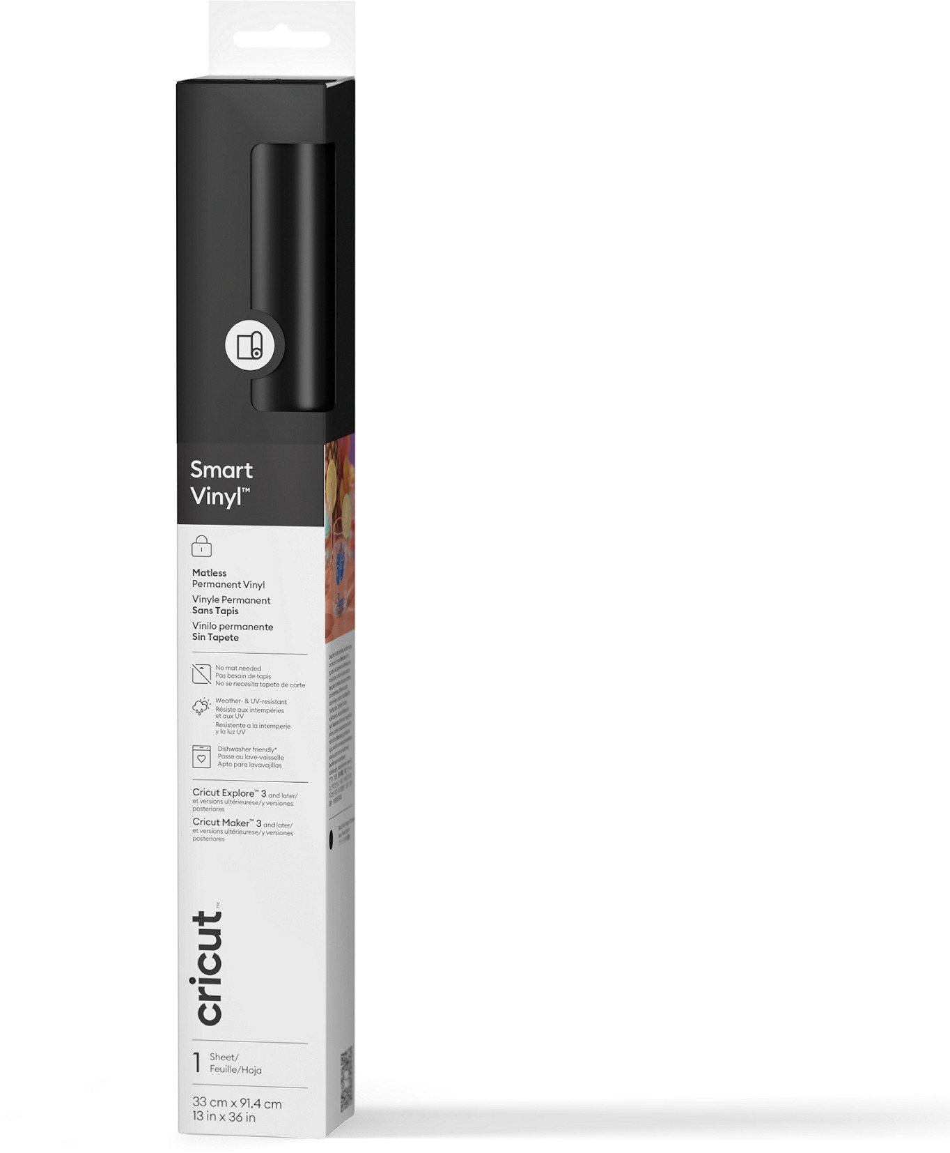 Cricut Smart Vinyl Permanent 33 × 91 cm 1 sheet (Black)