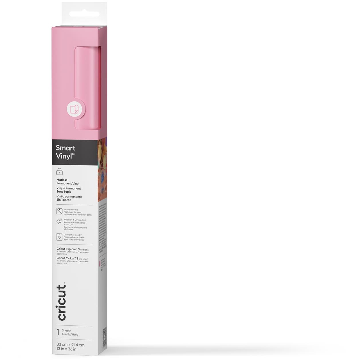 Cricut Smart Vinyl Permanent 33 x 91 cm 1 sheet (Light Pink)