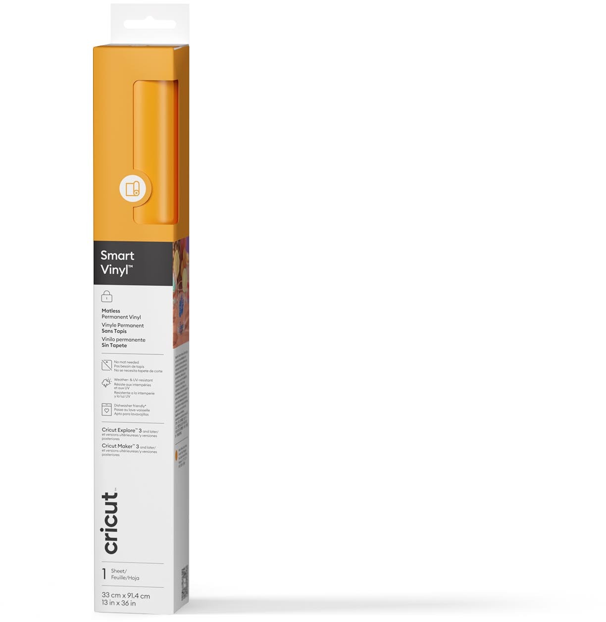 Cricut Smart Vinyl Permanent 33×91cm 1 sheet (Maize Yellow)