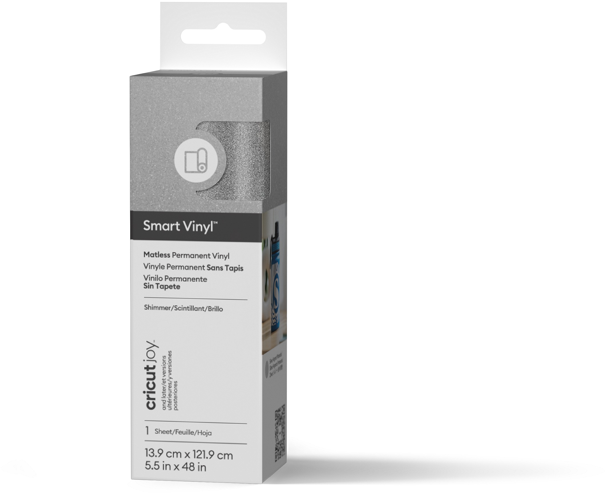 Cricut Smart Vinyl Permanent Joy 14 × 122 cm 1 sheet (Shimmer Silver)