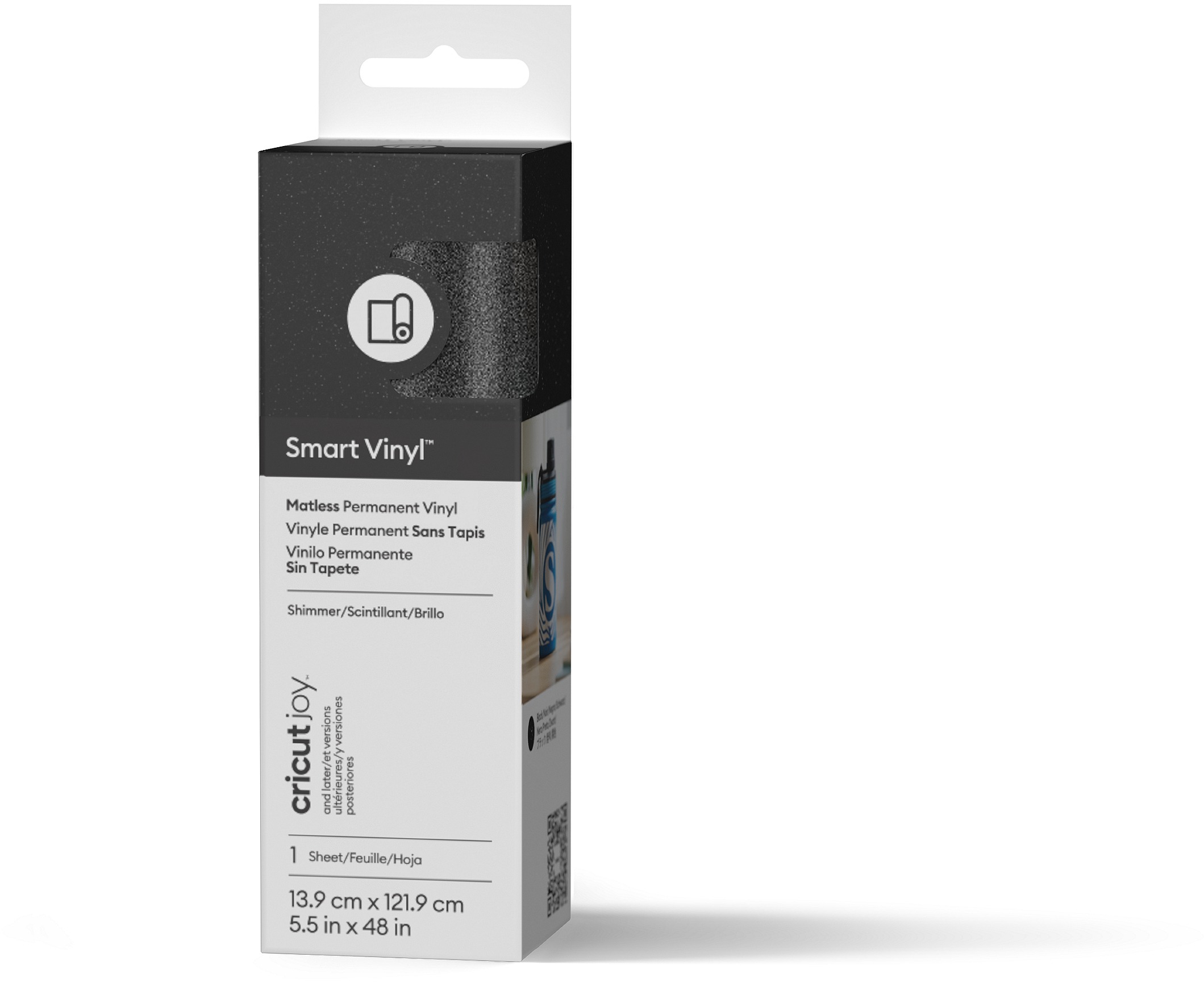 Cricut Smart Vinyl Permanent Joy 14 × 122 cm 1 sheet (Shimmer Black)