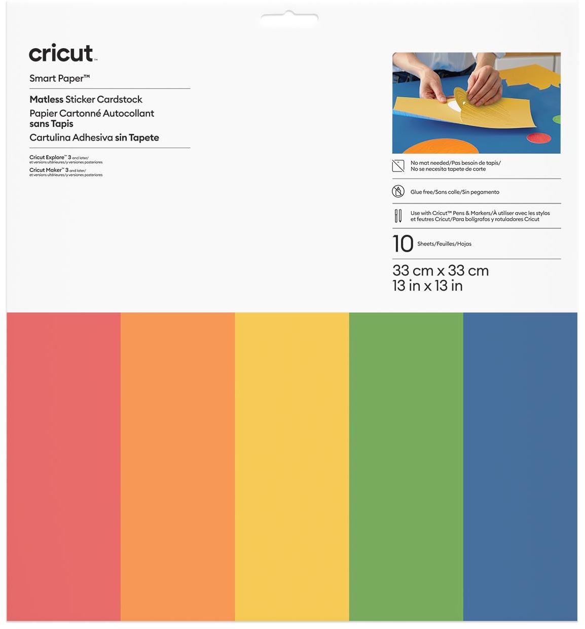 Cricut Smart Sticker Cardstock 33 × 33 cm 10 sheets (Brilliant Bows)