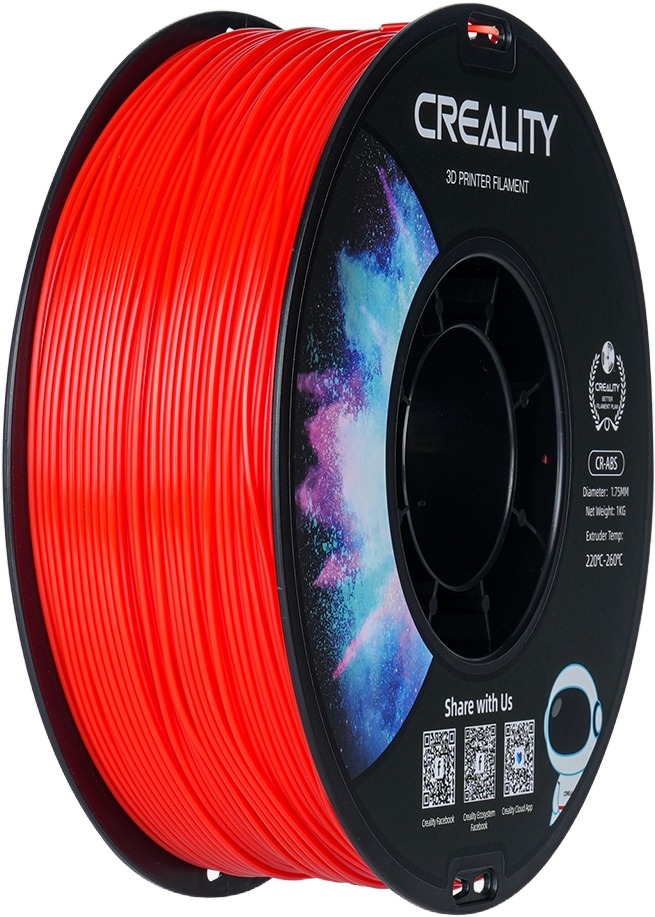 Creality 1,75 mm ABS black neutral tray 1 kg Červený