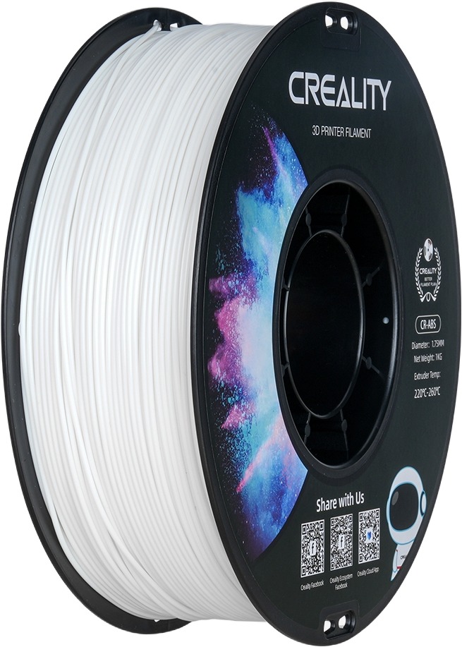 Creality 1,75 mm ABS black neutral tray 1 kg Biely