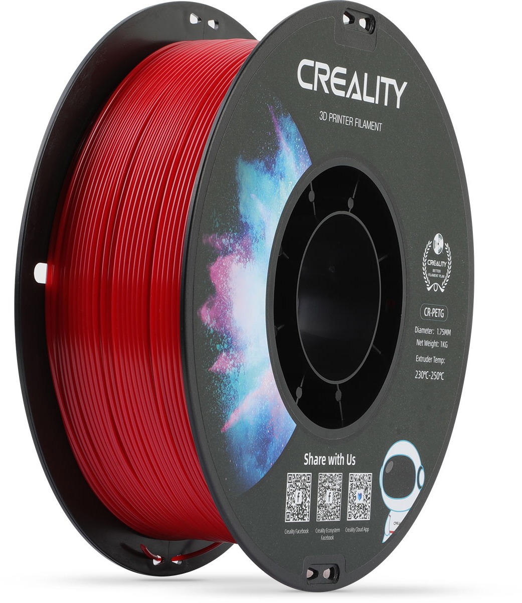 Creality 1,75 mm PETG black neutral tray 1 kg Červený