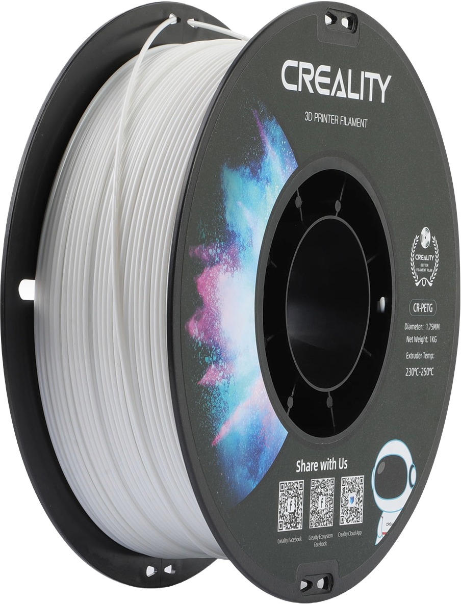 Creality 1,75 mm PETG black neutral tray 1 kg Biely