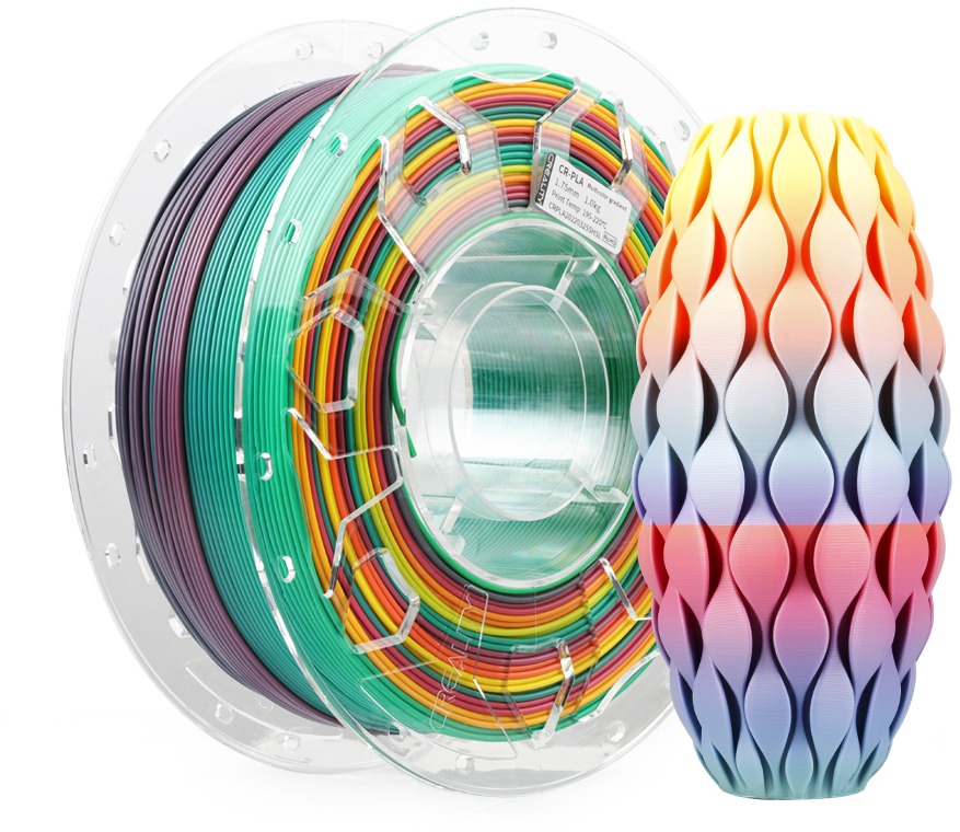 Creality 1,75 mm PLA transparent spool 1 kg dúhový