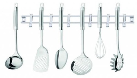 CS KOCHSYSTEME Kuchynské náčinie so závesnou lištou EXQUISITE 7ks CS-008765